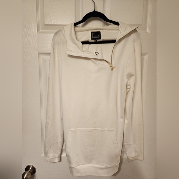 NWT Lily and Lottie XL cream cream with gold zipper and thumb holes hoodie - Picture 5 of 5